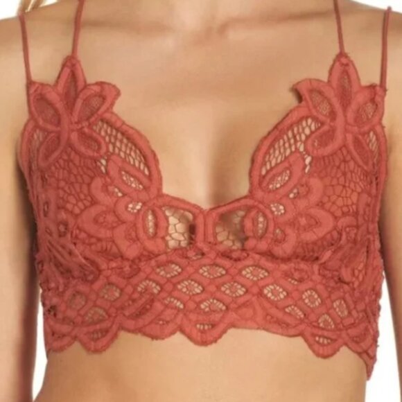 Free People Other - Free People FP One | Adella Lace Strappy Boho Bralette in Copper NWT New Small